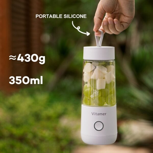 350ml Portable Blender Juicer, USB Rechargeable & Slushy Cup Mixer Bottle - Image 10
