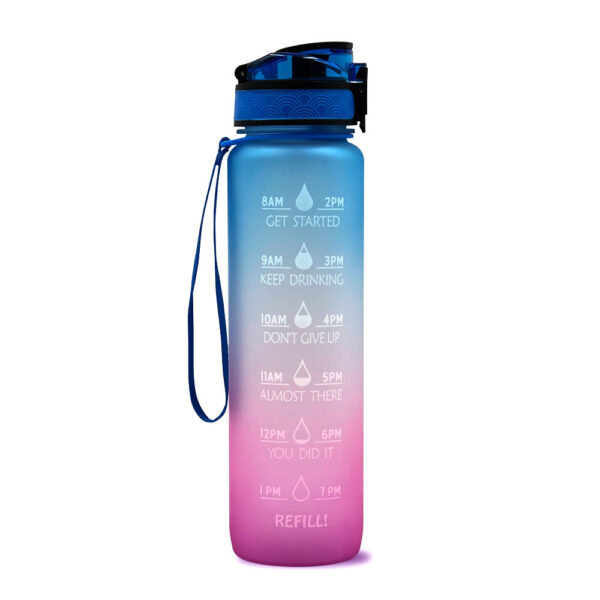 1L Motivational Tritan Water Bottle with Time Marker & Bounce Lid - Image 8