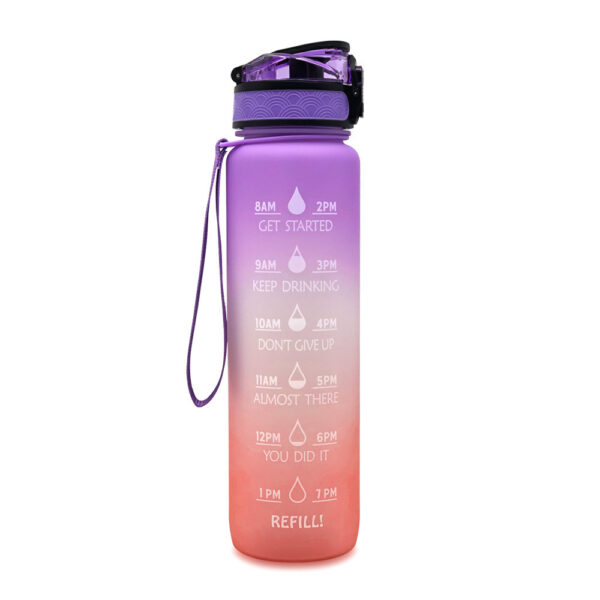 1L Motivational Tritan Water Bottle with Time Marker & Bounce Lid - Image 10