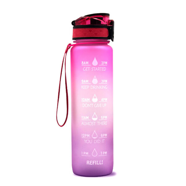 1L Motivational Tritan Water Bottle with Time Marker & Bounce Lid - Image 2