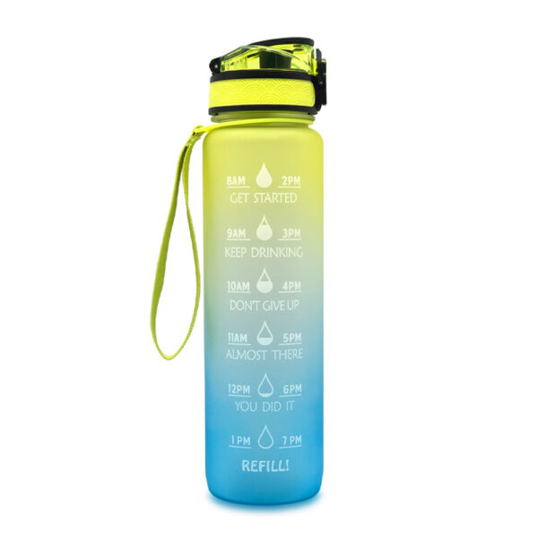 1L Motivational Tritan Water Bottle with Time Marker & Bounce Lid - Image 3
