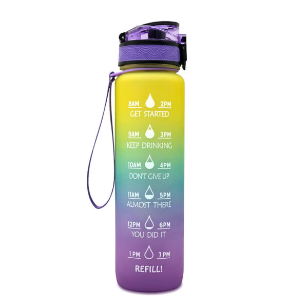 1L Motivational Tritan Water Bottle with Time Marker & Bounce Lid - Image 5