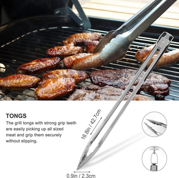 Grilljoy 8PCS Heavy Duty BBQ Grill Tools Set - Image 4