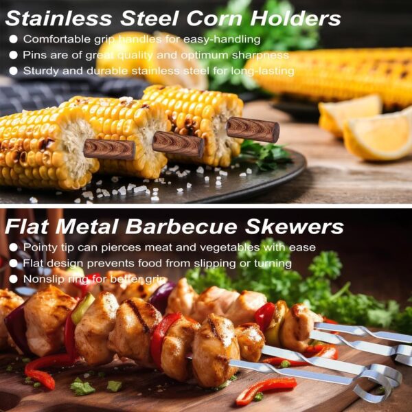 POLIGO 29 PCS BBQ Grill Accessories — Stainless Steel Grilling Tools Set with Storage Bag - Image 10