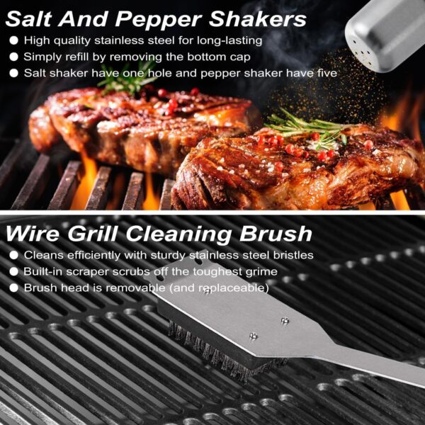 POLIGO 29 PCS BBQ Grill Accessories — Stainless Steel Grilling Tools Set with Storage Bag - Image 2