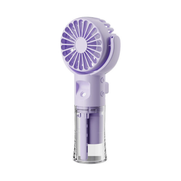 USB Rechargeable Handheld Mist Spray Fan – 4 Speed Cooling - Image 3