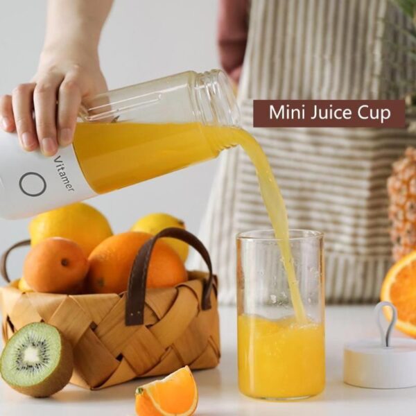 350ml Portable Blender Juicer, USB Rechargeable & Slushy Cup Mixer Bottle - Image 2