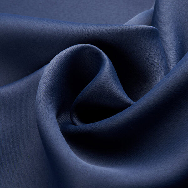 Dark Blue Bedroom Blackout Curtains — Printed Fabric Vertical Shading Curtains - Image 3