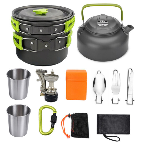 Camping Cookware Kit, Outdoor Aluminum Cooking Set - Image 9