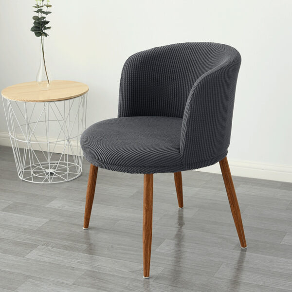 Dining Chair Cover Low Back , All-Inclusive Stretch Semi-Arc Design - Image 4