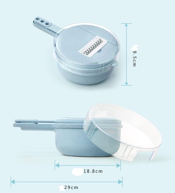 8 In 1 Mandoline Slicer — Vegetable Cutter, Potato Peeler & Grater With Strainer Kitchen Tool - Image 7