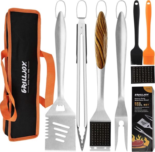 Grilljoy 8PCS Heavy Duty BBQ Grill Tools Set - Image 2