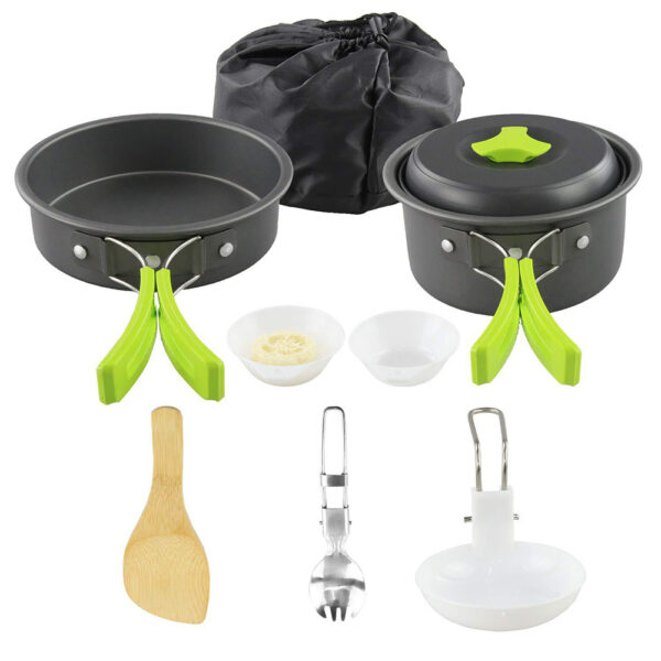 Camping Cookware Kit, Outdoor Aluminum Cooking Set - Image 7