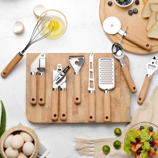 Creative Wooden Handle Kitchen Gadget Set - Image 4