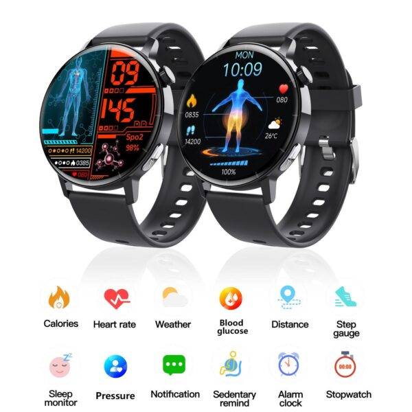 Smart Watch Non-Invasive Blood Glucose Body Temperature - Image 5