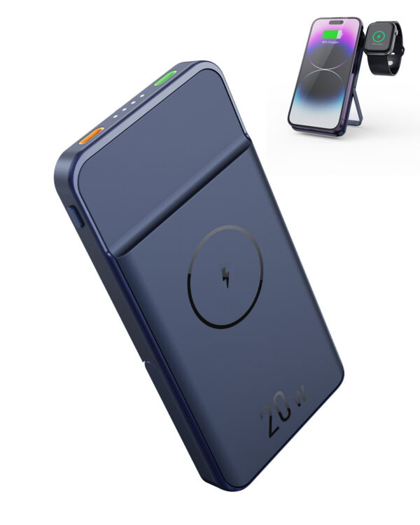 3-in-1 Magnetic Wireless Power Bank with Foldable Bracket - Image 5