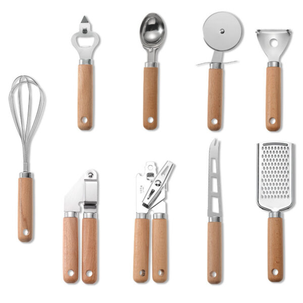 Creative Wooden Handle Kitchen Gadget Set - Image 5