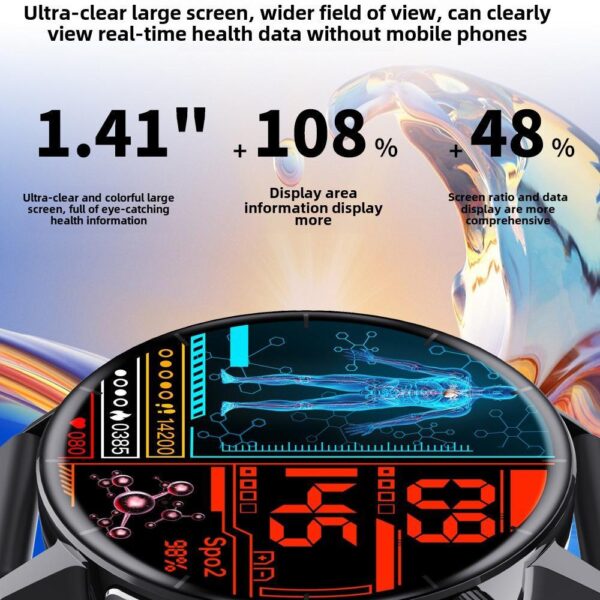 Smart Watch Non-Invasive Blood Glucose Body Temperature - Image 3