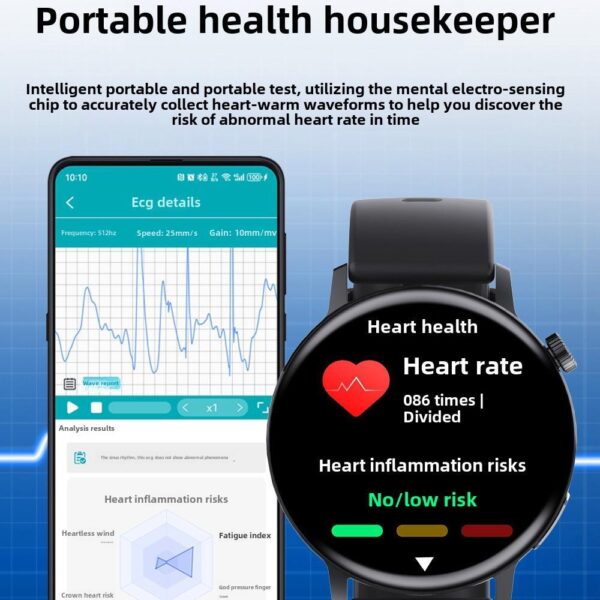 Smart Watch Non-Invasive Blood Glucose Body Temperature - Image 2