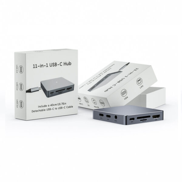 Eleven in One Type-C Docking Station USB-C Hub Expansion - Image 4