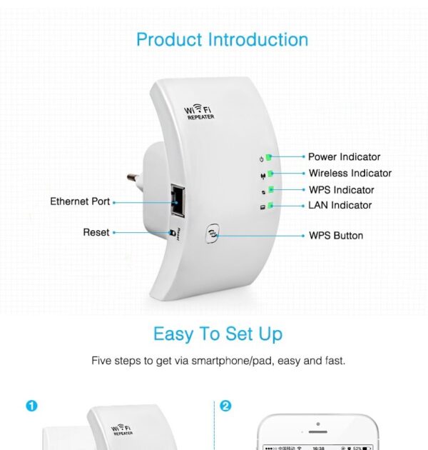 EASYIDEA WiFi Repeater 300Mbps Signal Amplifier - Image 8