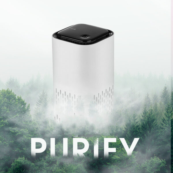 Spring New Arrival Mini Portable Car Air Purifiers With Usb Cable Charging Home Office HEPA Filter Car Air Purifier - Image 8