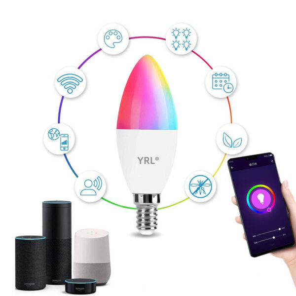 Smart WifI Led Lamp E14 RGB CW WW Led Bulb Dimmable 85-265V Voice Control Light Bulbs Alexa Google Home For Home Decorative - Image 8