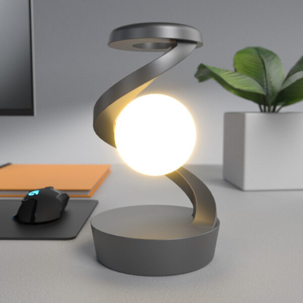 Rotating Moon Desk Lamp With Phone Wireless Charging – Sensor & Stepless Dimming - Image 6