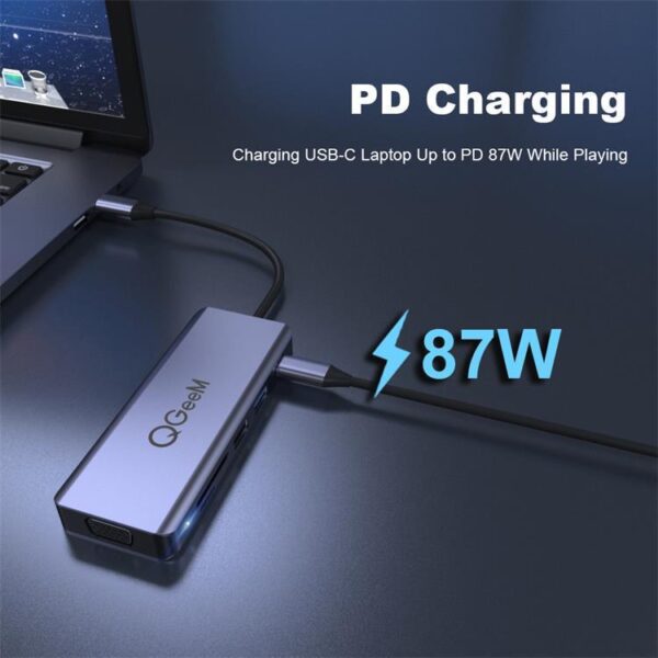 USB-C Multi Hub Docking Station – 7-in-1 Adapter for Laptop - Image 2
