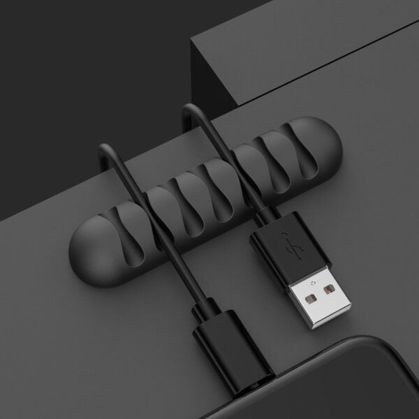 Smart Cable Holder Silicone Flexible Cable Winder Wire Organizer Holder Cord Management Clip For USB Earphone Network Cable - Image 3