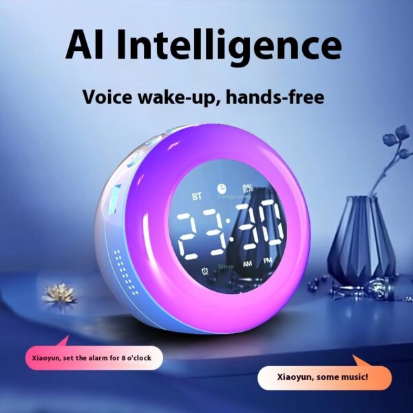 Intelligent Bluetooth Alarm Clock Audio AI Voice Assistant - Image 3