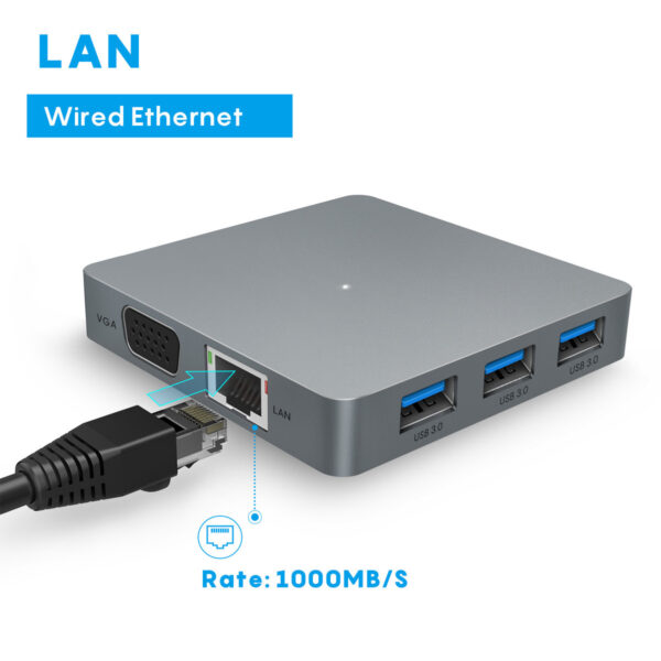 Eleven in One Type-C Docking Station USB-C Hub Expansion - Image 3