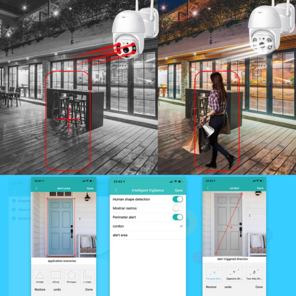 Outdoor WiFi Camera 1080P Dome Waterproof with PTZ - Image 2