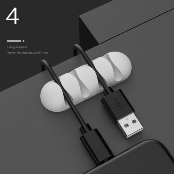 Smart Cable Holder Silicone Flexible Cable Winder Wire Organizer Holder Cord Management Clip For USB Earphone Network Cable - Image 4
