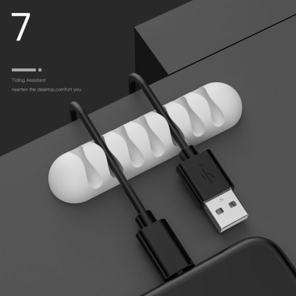 Smart Cable Holder Silicone Flexible Cable Winder Wire Organizer Holder Cord Management Clip For USB Earphone Network Cable - Image 7