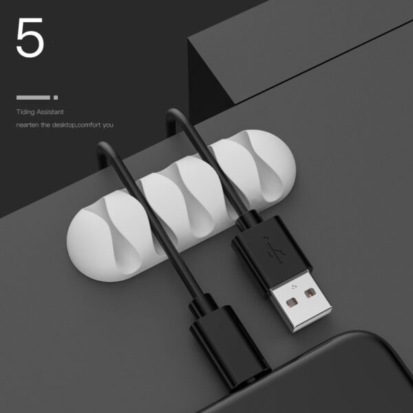 Smart Cable Holder Silicone Flexible Cable Winder Wire Organizer Holder Cord Management Clip For USB Earphone Network Cable - Image 8