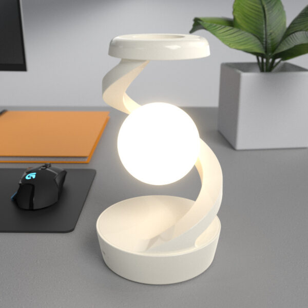 Rotating Moon Desk Lamp With Phone Wireless Charging – Sensor & Stepless Dimming - Image 8