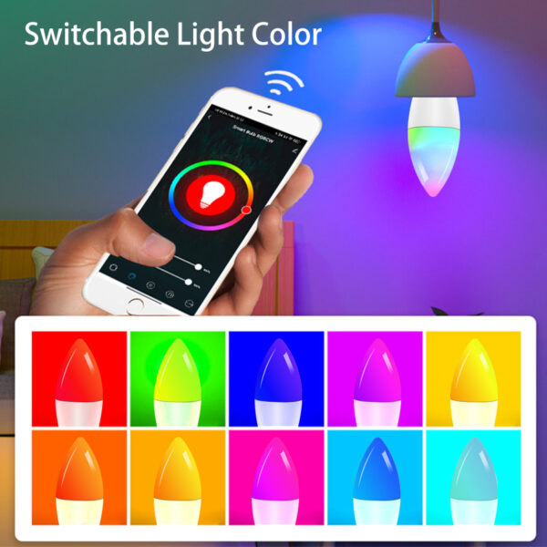 Smart WifI Led Lamp E14 RGB CW WW Led Bulb Dimmable 85-265V Voice Control Light Bulbs Alexa Google Home For Home Decorative - Image 7