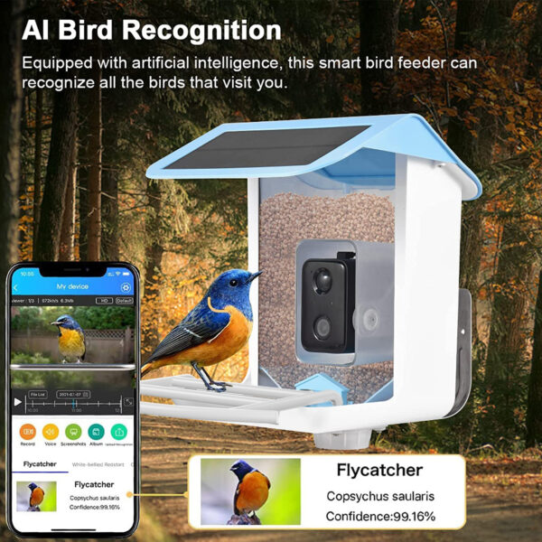 Smart AI Bird Feeder with Camera and App Control - Image 2