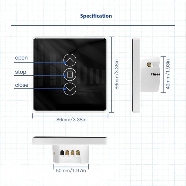 WiFi Smart Curtain – Modern Control Panel - Image 3
