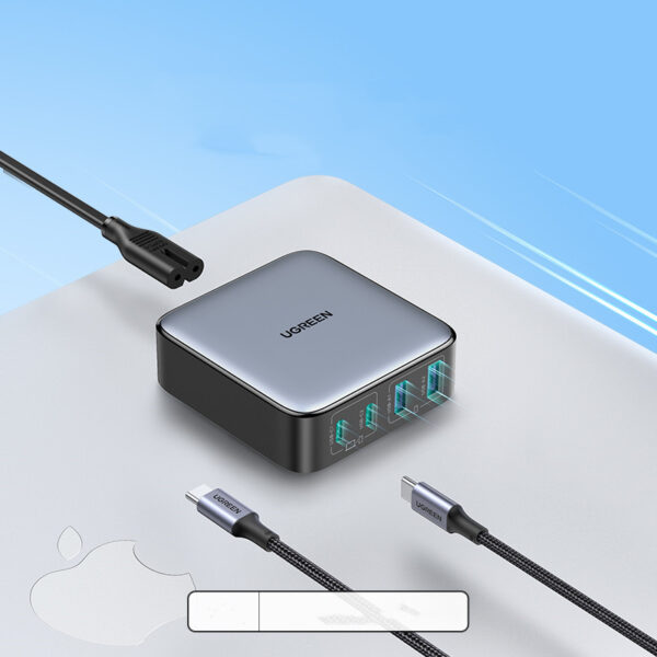 100W GaN Charger Multi-Port Notebook Adapter - Image 3