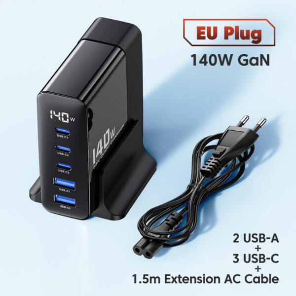 140W GaN Charger with Digital Display - Image 9