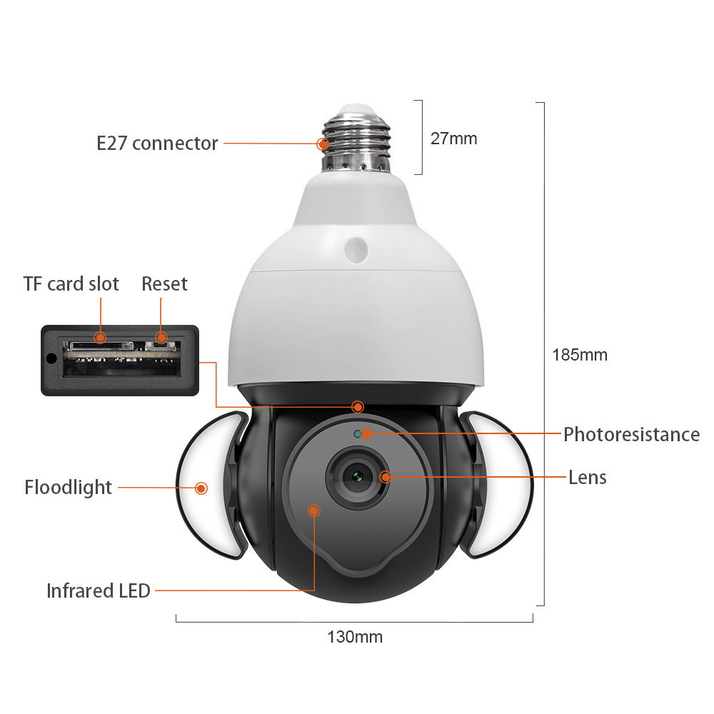 Bulb Camera 5MP HD WiFi Security - Image 7